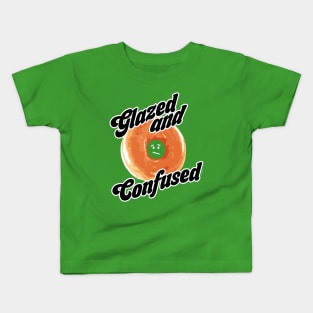 Glazed and Confused - funny vintage 70s donut design Kids T-Shirt